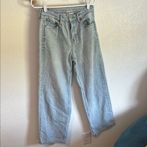 American Eagle Outfitters Blue Flare Wide Leg Jeans